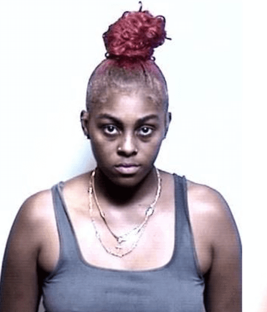 Mugshot of Apriel Hearnes, arrested for stabbing her sister in New Bern, North Carolina