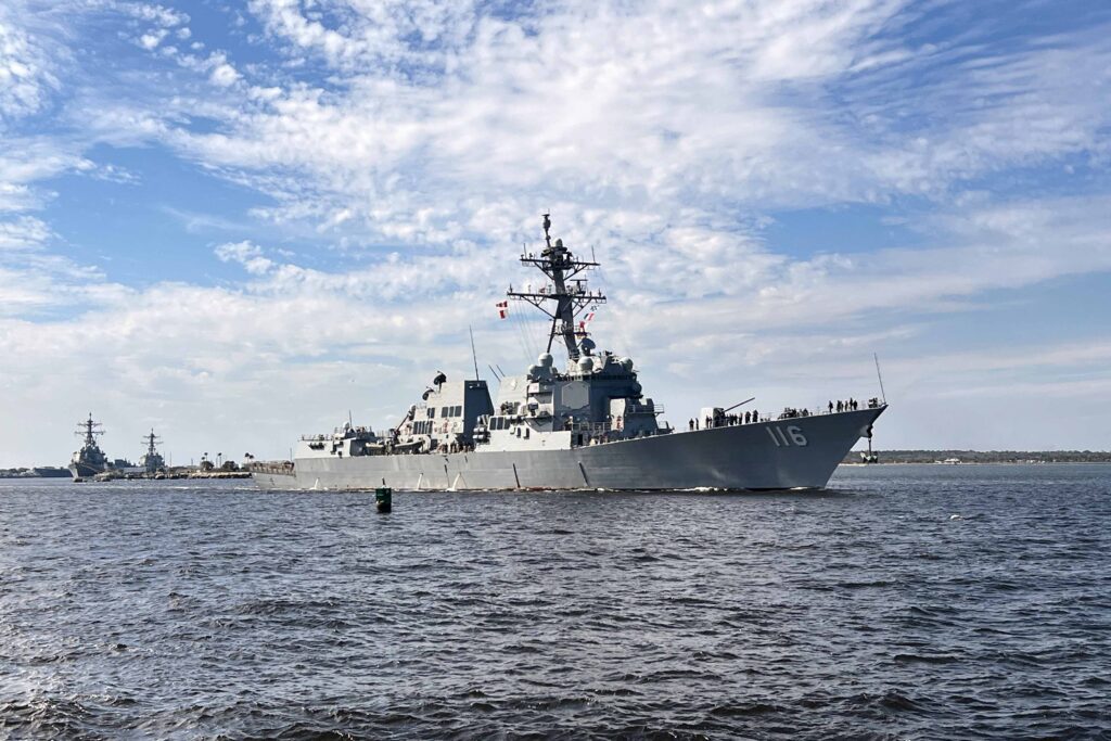 USS Thomas Hudner is in the middle east after Iran Attack Israel