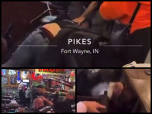 "White biker gang attacks Black man inside Indiana bar, caught on viral video"