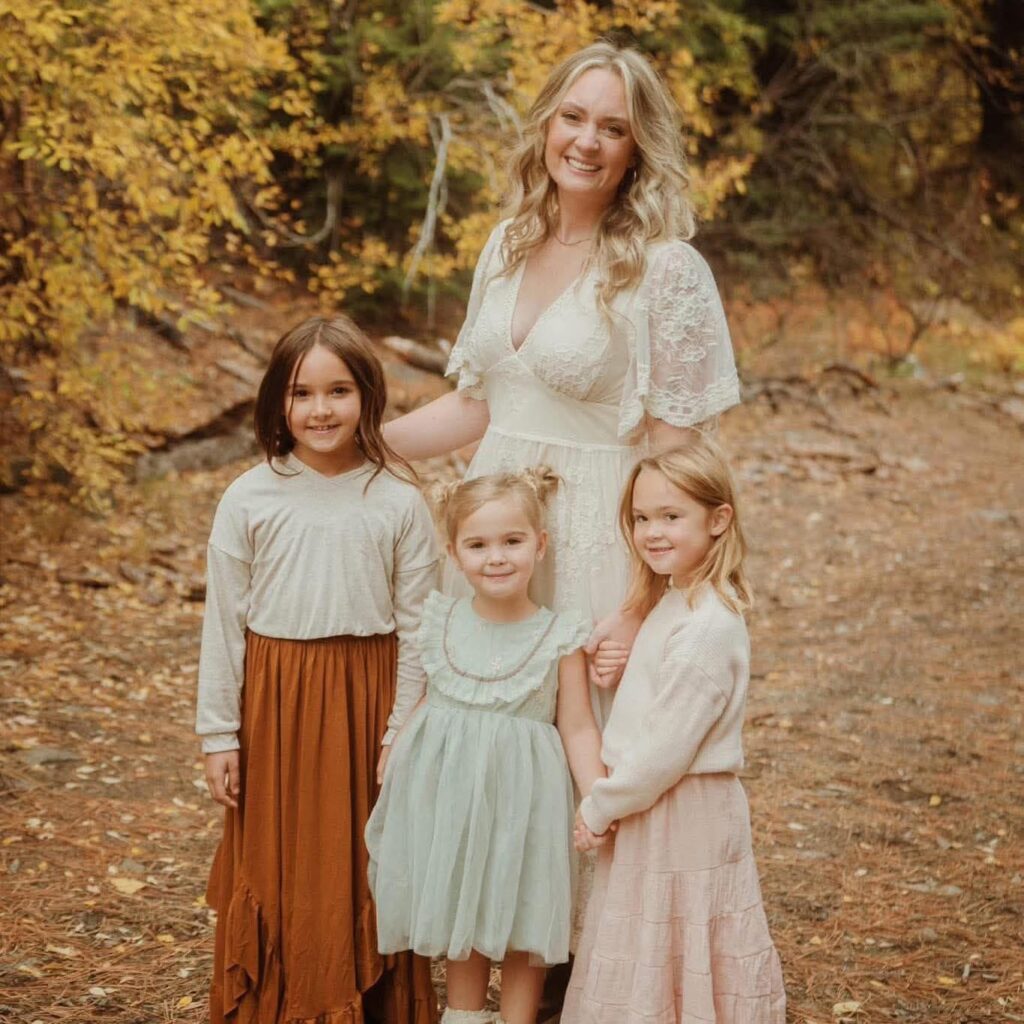 Travis Decker's daughters pictured with their mother, Whitney Decker, before the tragedy