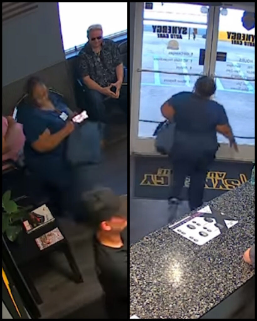 Black woman exits Synergy Auto Care after hearing Juneteenth disrespected by staff.