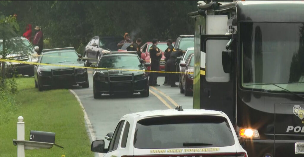 Crime scene in McLeansville NC where teen Promise Quick was killed. Photo credit: WFMY News.