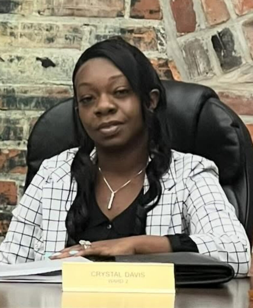 Crystal Davis Plymouth mayor at desk leading community-driven change in Eastern North Carolina town