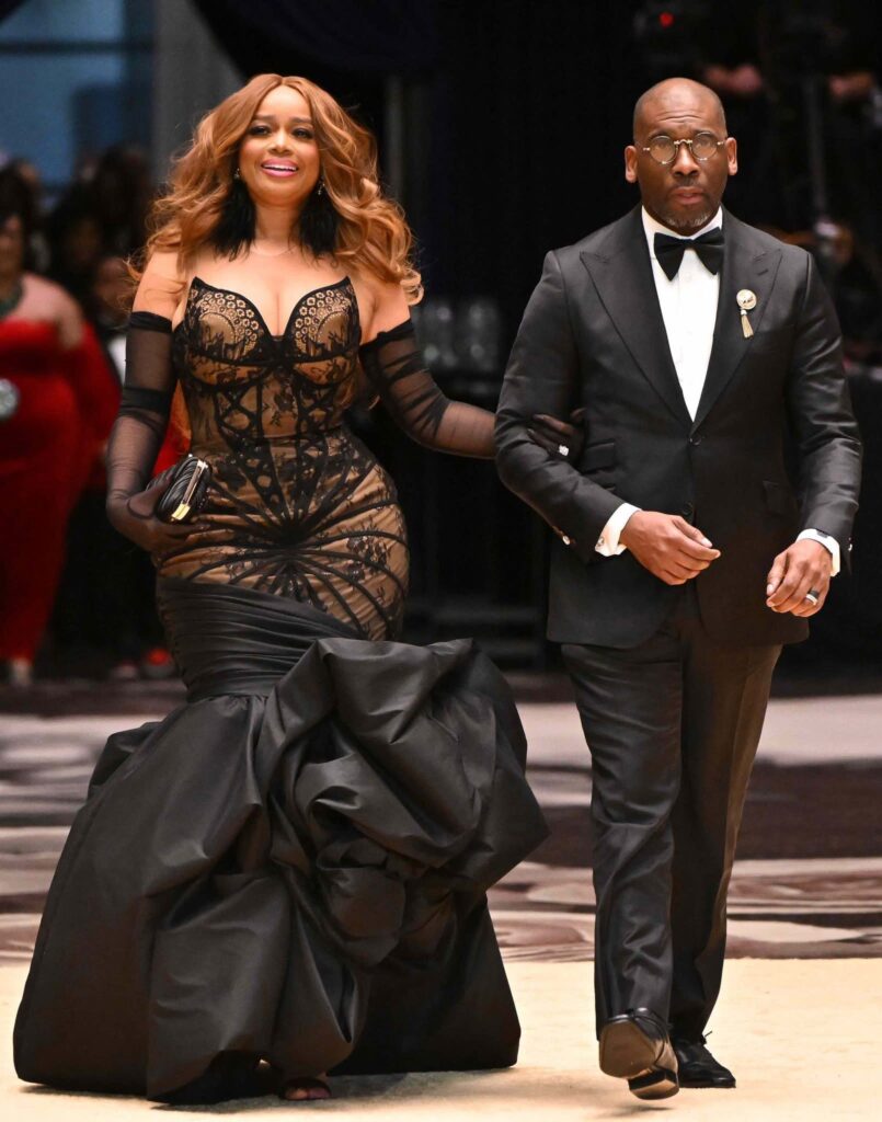 Dr. Karri Bryant wearing a gala dress referenced during Bishop Patrick Wooden’s sermon