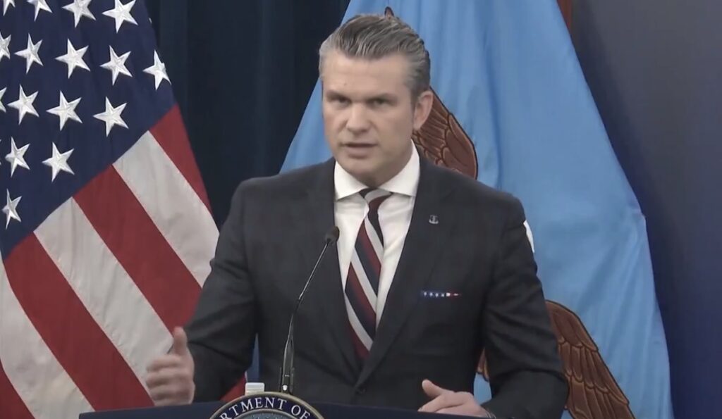 Defense Secretary Pete Hegseth speaks at Pentagon briefing about fallen U.S. troops killed in Iran drone strike