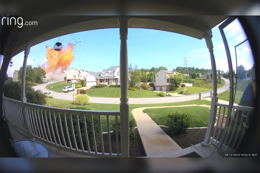 Ring doorbell camera captures Plum Borough Explosion
