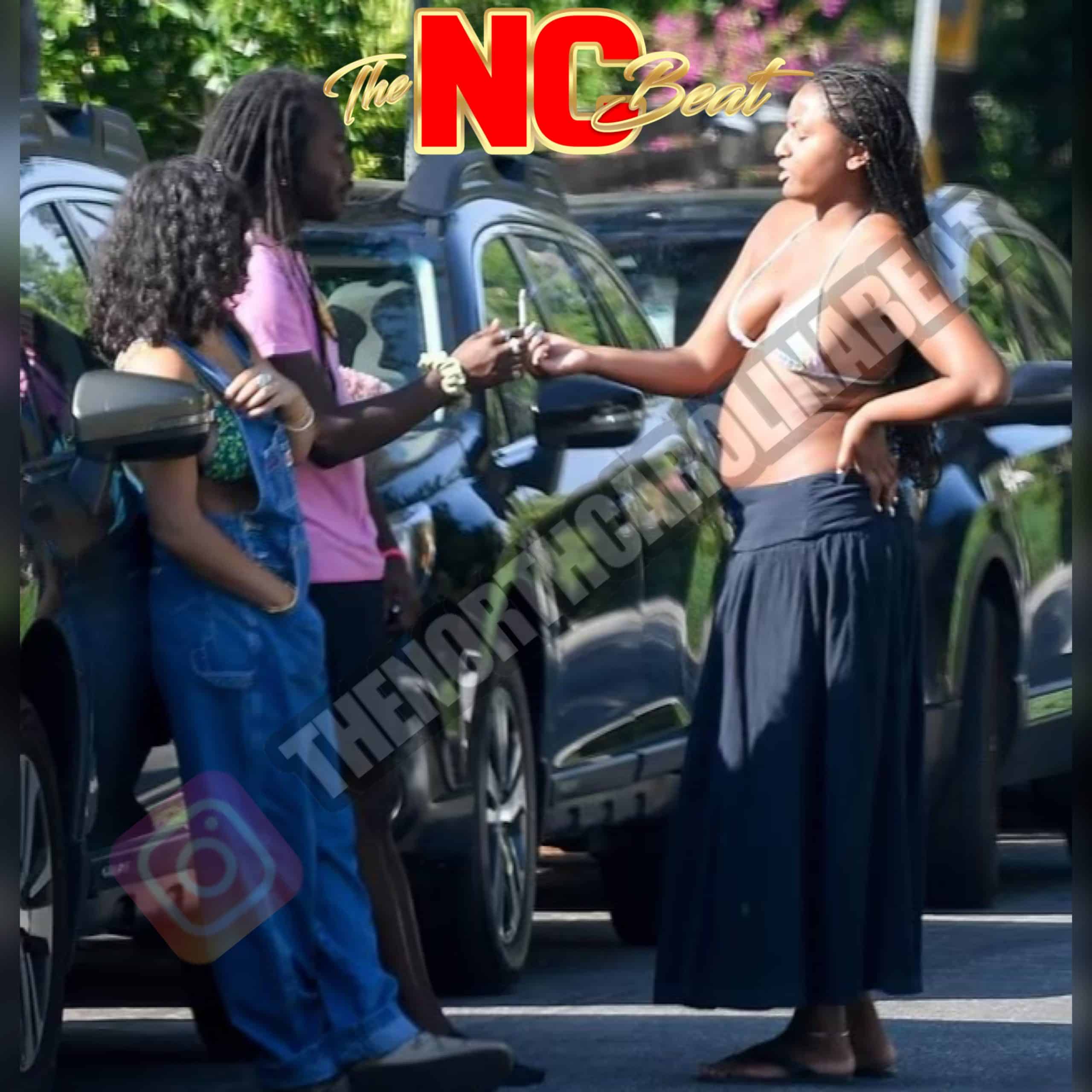 Sasha Obama caught smoking what appears to be a cigarette but could be a blunt wrapped in RAW rolling papers.