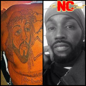 Tee Willis tattooed his own face on a client's back