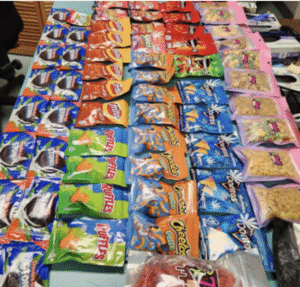 Renee Stephens, 32, of Tampa, accused of selling individually packaged marijuana-infused snacks to customers including children.