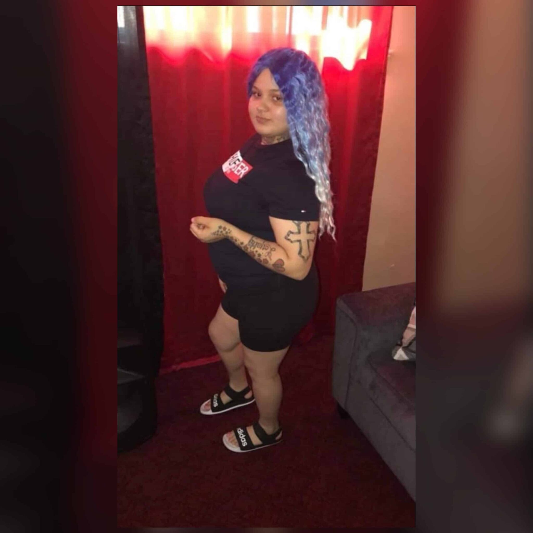 Alexis Davis, allegedly running scam on TikTok, claiming her car was shot up.