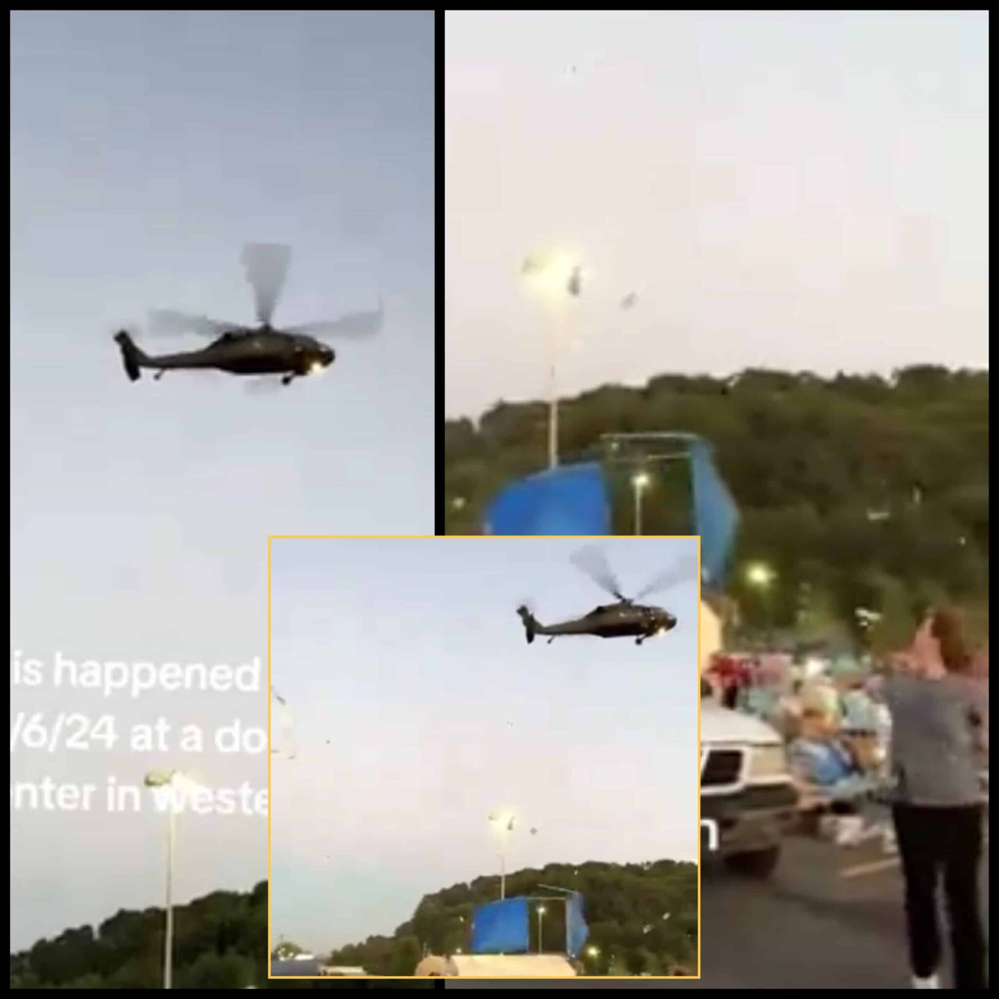 An unmarked helicopter reportedly performed a "rotor wash" over a Helene recovery site in Burnsville, North Carolina.