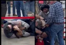 Black man choked at Rural King