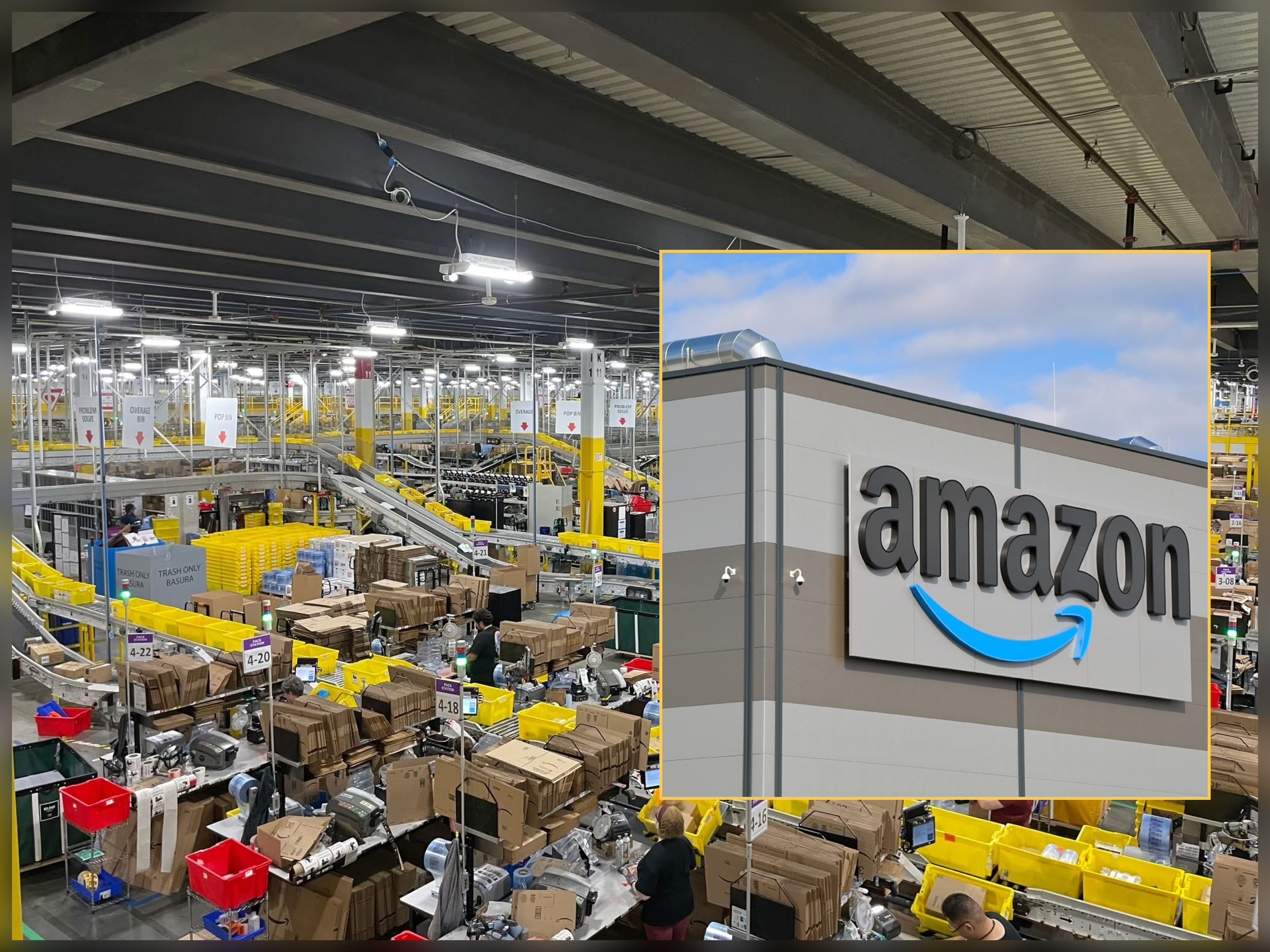 Organizers rally across from Garner’s Amazon warehouse on Saturday February 8, 2025 — two days prior to the start of a union election that could make it the first to unionize in the South. (Photo: Brandon Kingdollar/NC Newsline)