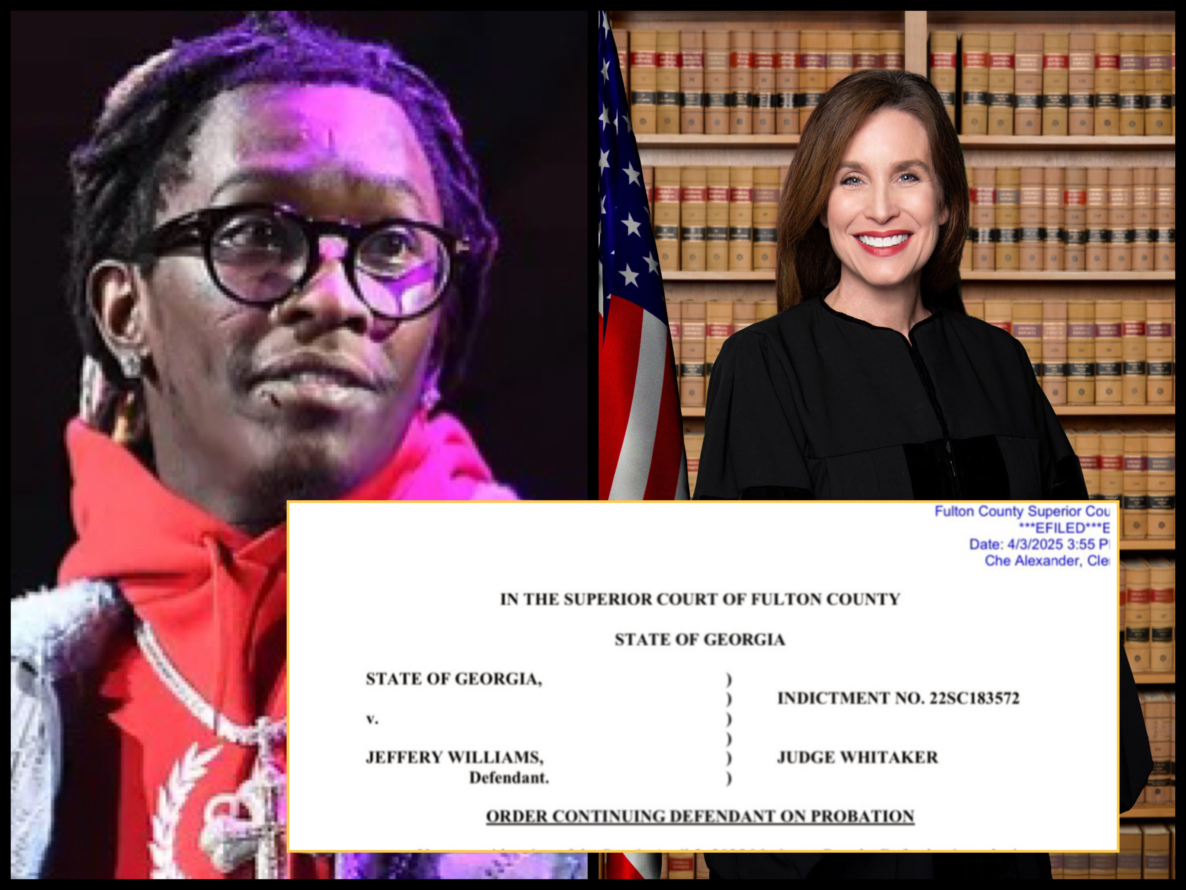 Young Thug probation social media post