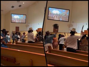 Church folks still playing church as Suffolk congregation line dances to secular remix during First Lady celebration