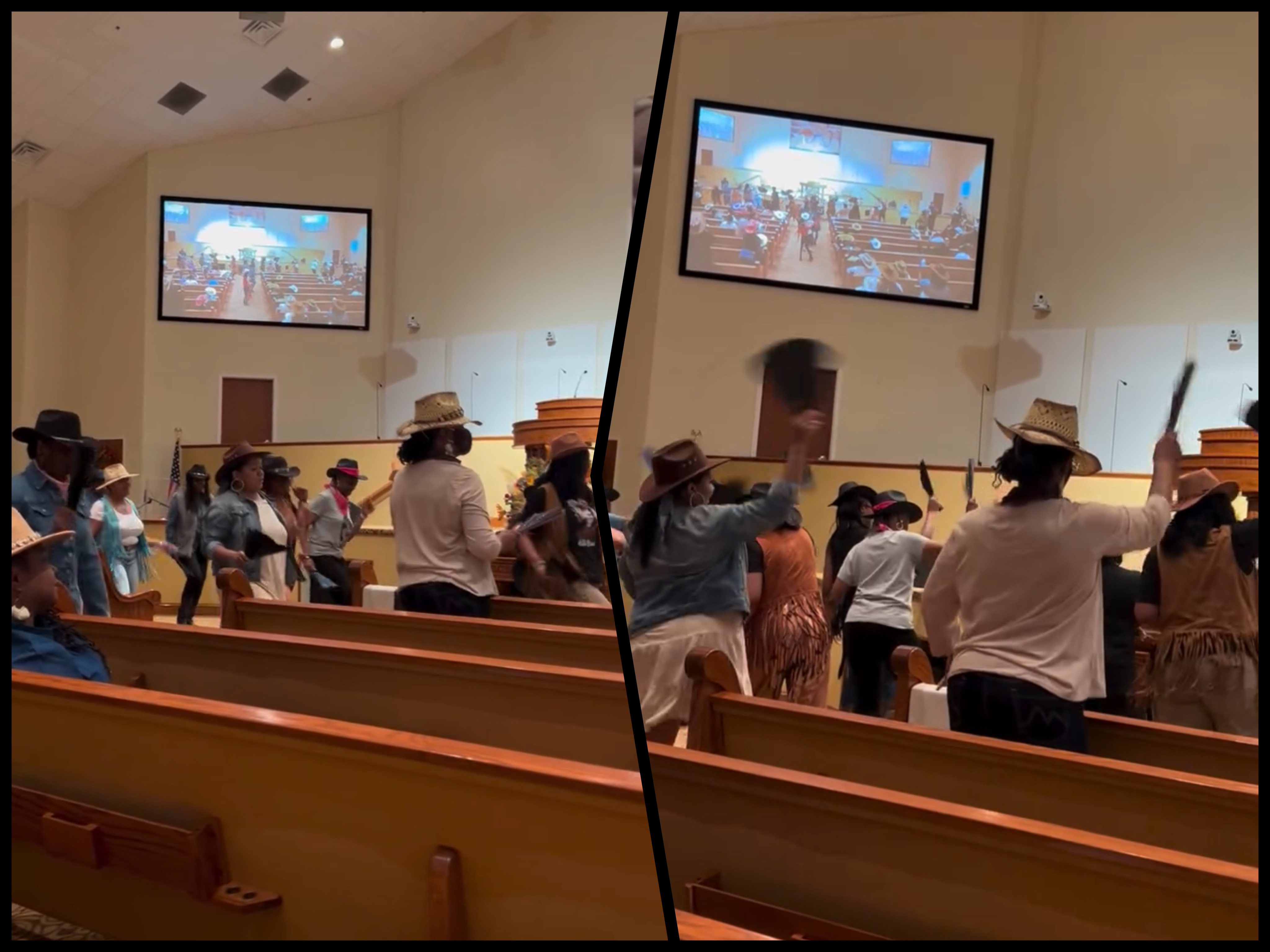 Church folks still playing church as Suffolk congregation line dances to secular remix during First Lady celebration