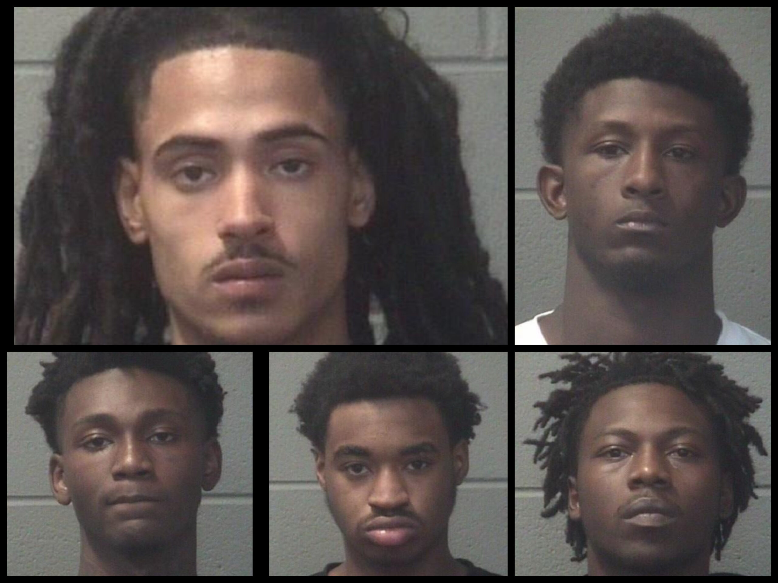 Jacksonville NC gun arrests scene with police lights during firearm seizure at Sandy Run Apartments.
