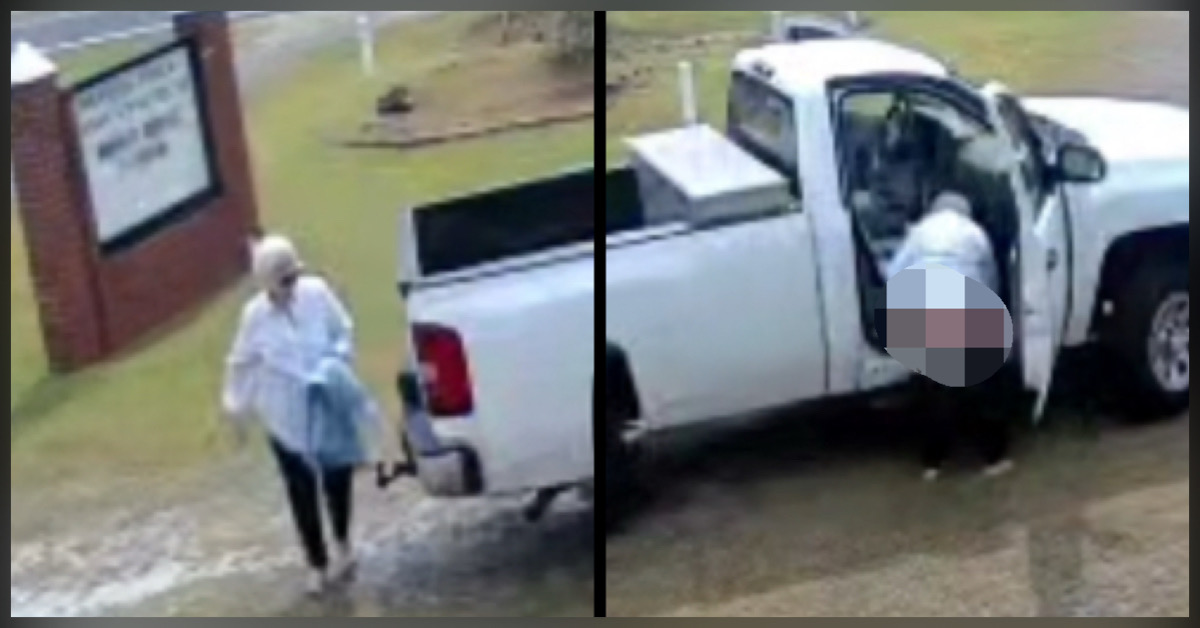 Elderly woman poops on church lawn in viral Maple Hill video sparking outrage