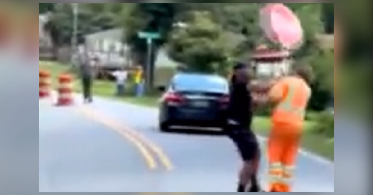North Carolina driver slaps flagger during traffic stop in road work zone