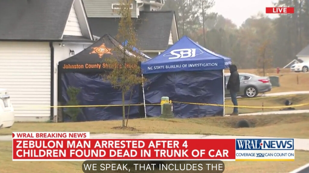 Johnston County home where father confessed four children dead car trunk Zebulon