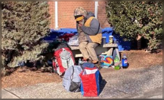 Rutherfordton PD deletes post about man living downtown after public outrage homelessness debate Theodore Johnson controversy