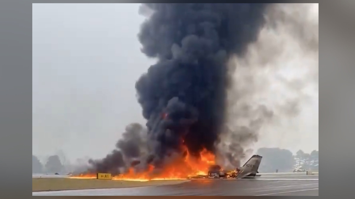 Seven dead after Cessna C550 crashes at Statesville Regional Airport North Carolina emergency crews respond fiery wreckage