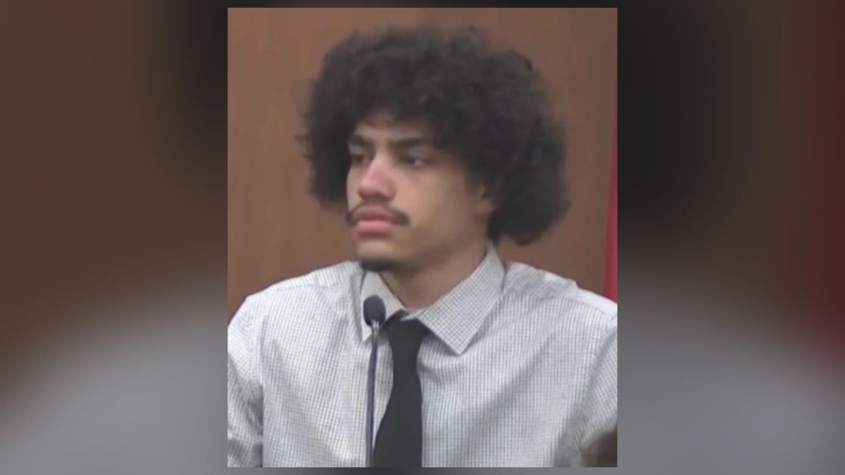 Official mugshot of Issiah Ross wearing an orange jail jumpsuit after his arrest