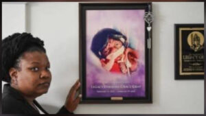 Charlotte mother Shanquilla Gray looking distressed while speaking about the Novant Health newborn death incident