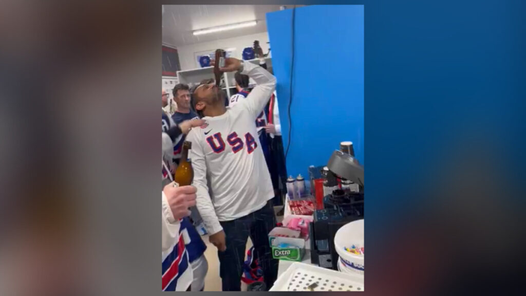 Kash Patel Pops Beers