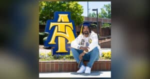J.R. Smith celebrates graduation from North Carolina A&T State University 2026 in cap and gown