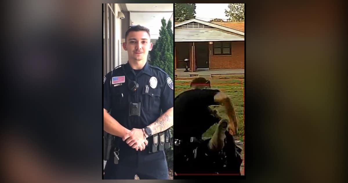 Protesters gather outside Shelby Police Department after viral video shows officer Karson Hyder punching Cherrie Moore during arrest