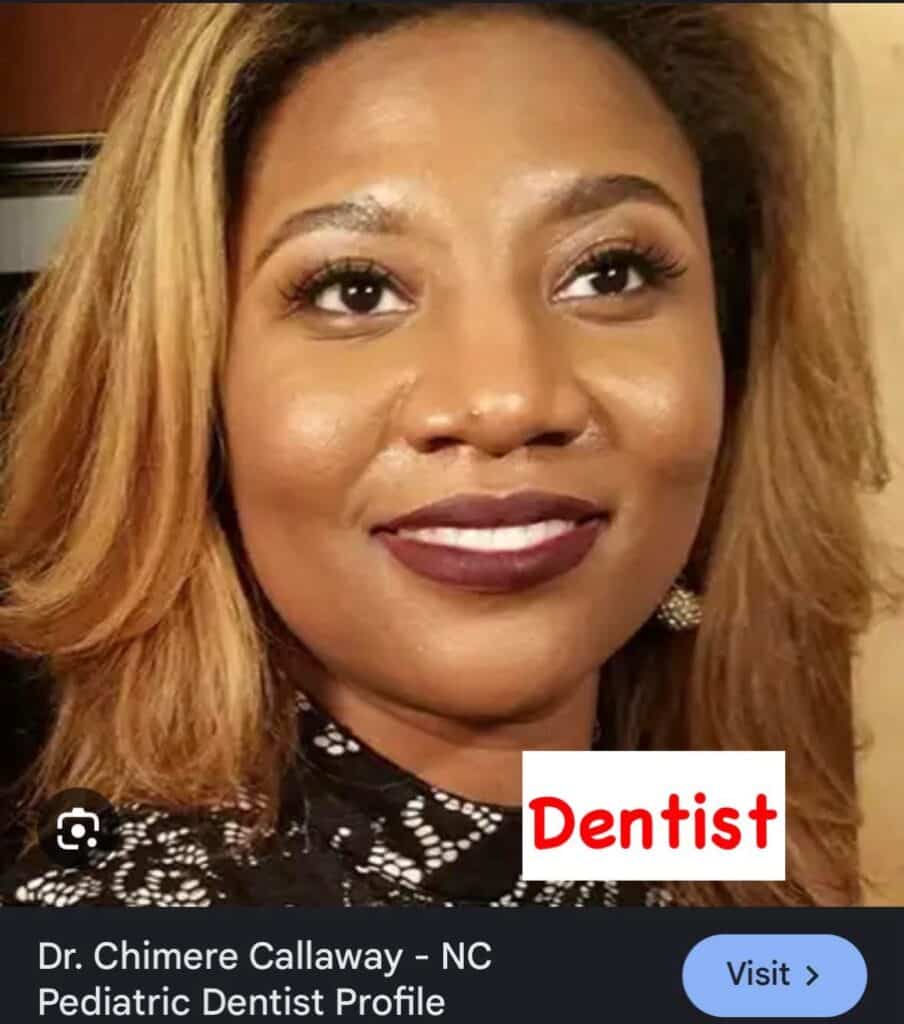 Dr. Chimere Callaway DDS, pediatric dentist - photo shared by Shardé Sherrill in public post about Er’mias Mitchell death at Valleygate Dental Surgery Center