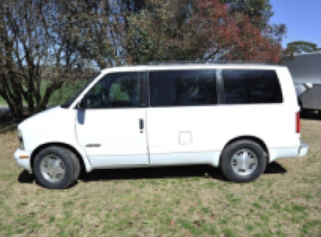 White van belonging to Sara Nicole Graham found abandoned in field off East McDonald Road Fairmont NC