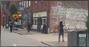 Wilson police officers with guns drawn responding to shooting at Wilson County Courthouse